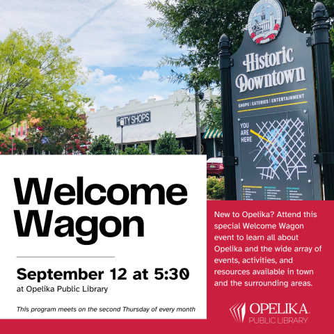 Welcome Wagon September 12 at 5:30