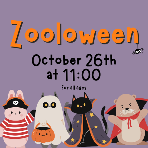 Zooloween October 26th at 11:00